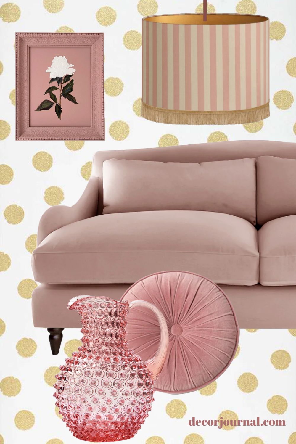 gold glitter polka dot wallpaper idea