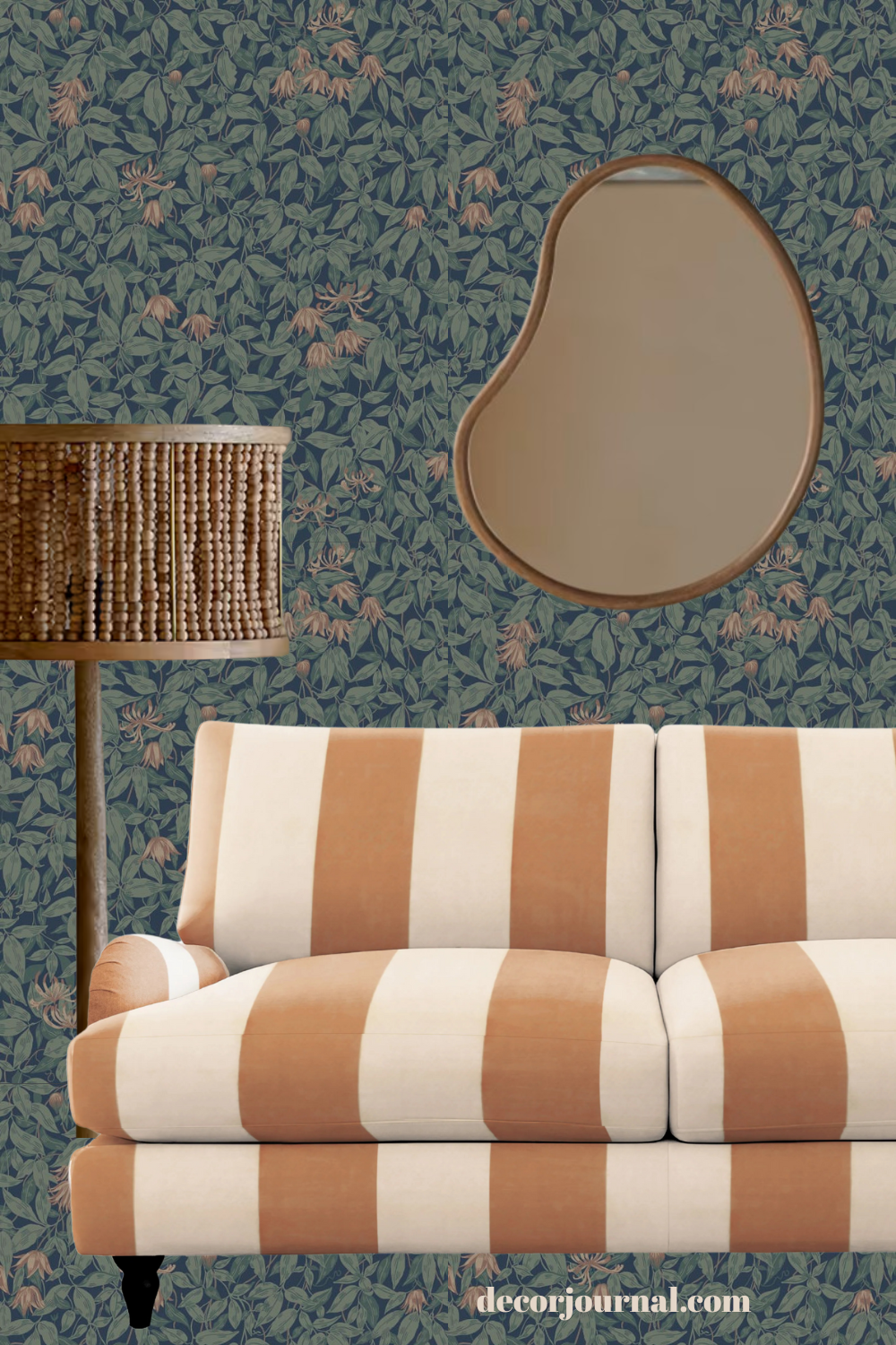 flora and stripe pattern mix