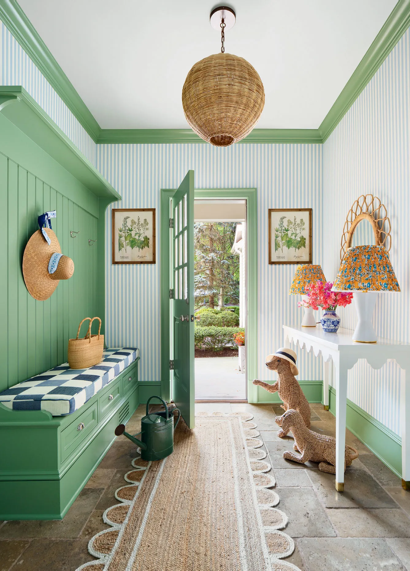 Green Stripe entrance ideas