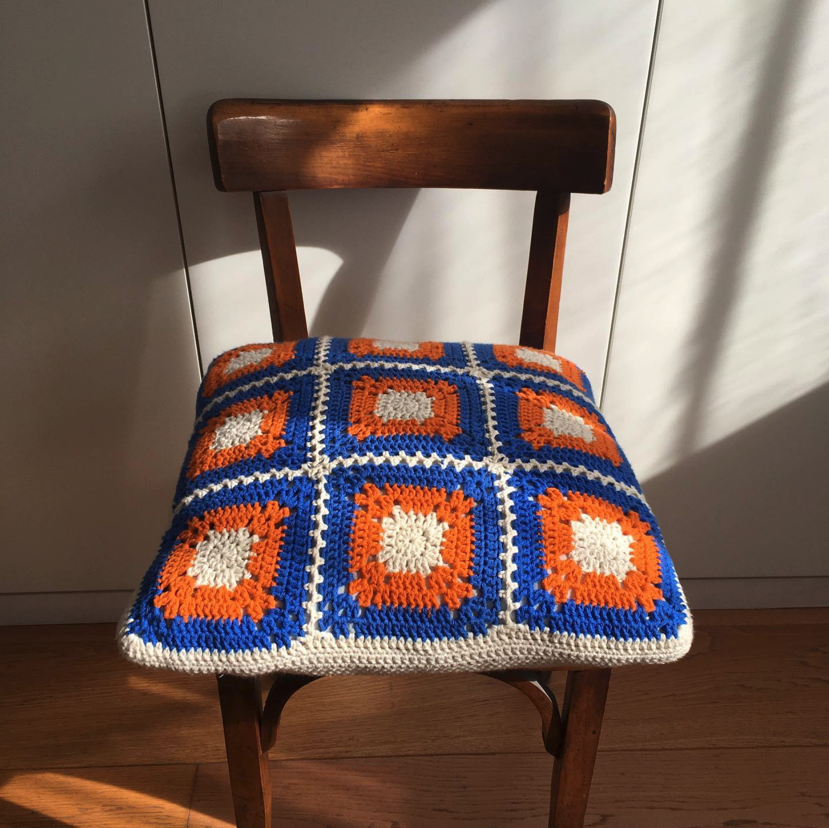 Crochet chair decor