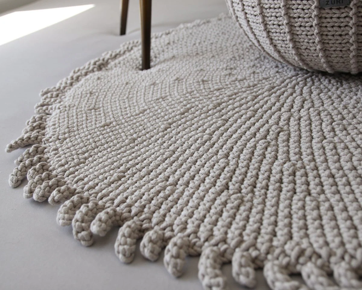 cotton crochet decor rug