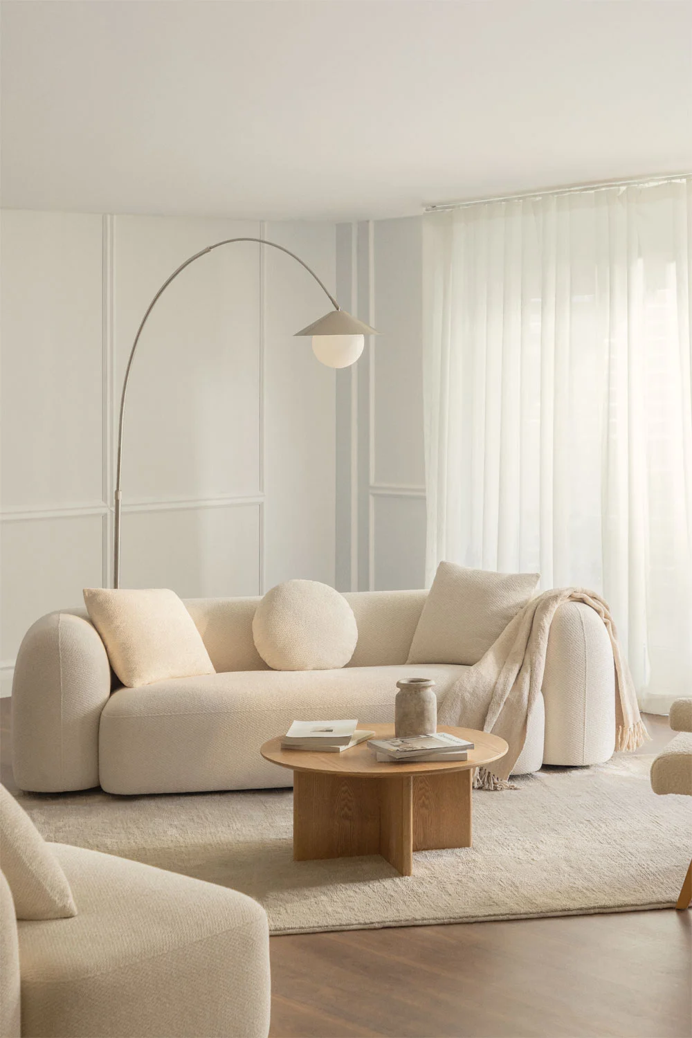 cream sofa on the bias