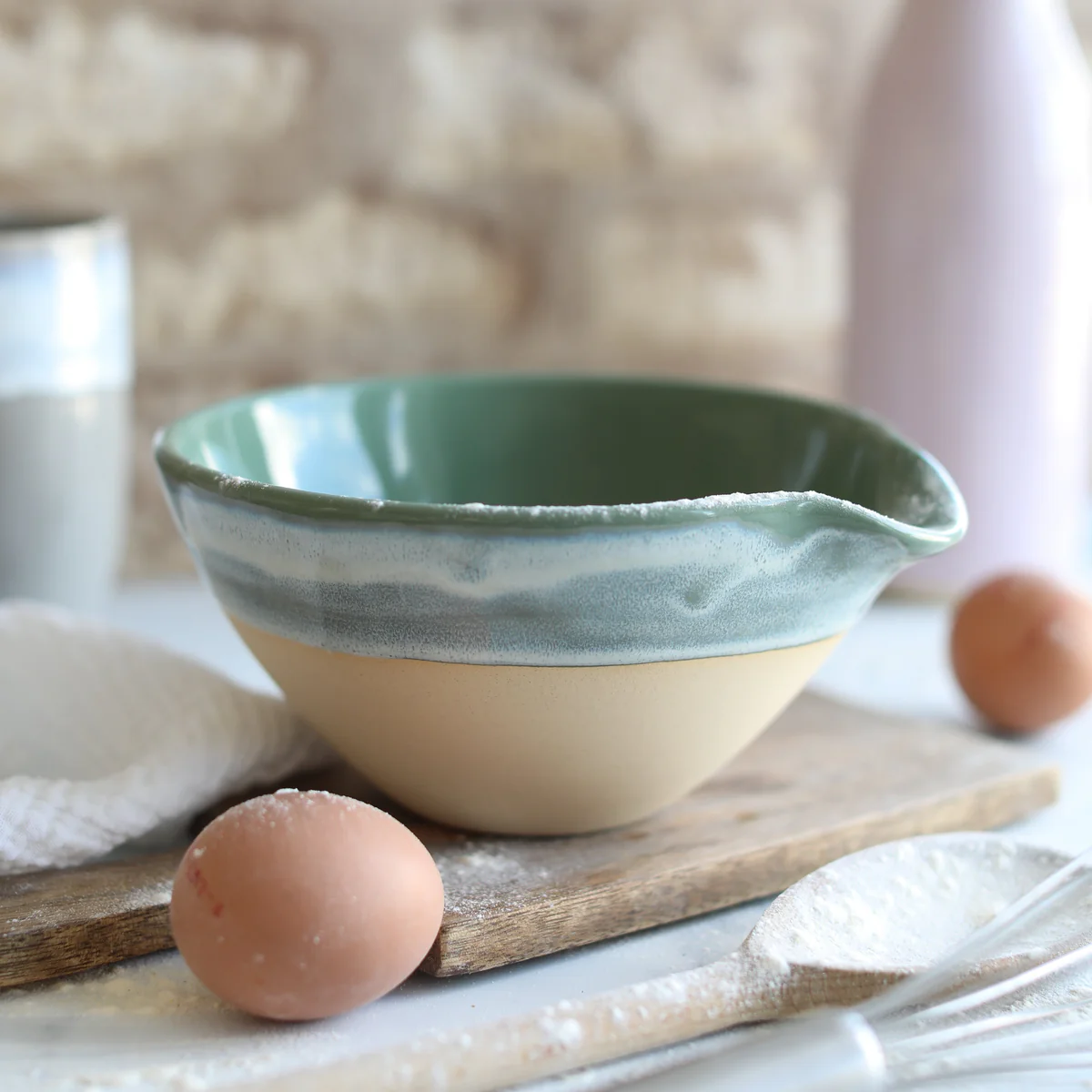 Hand made ceramic mixing bowl by Glosters to embrace slow living home decor