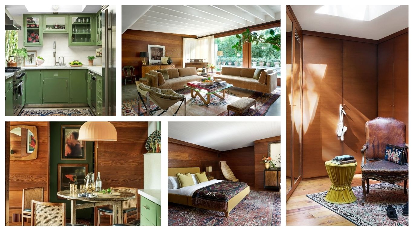 Dakota Johnson's mid century cohesive home design.