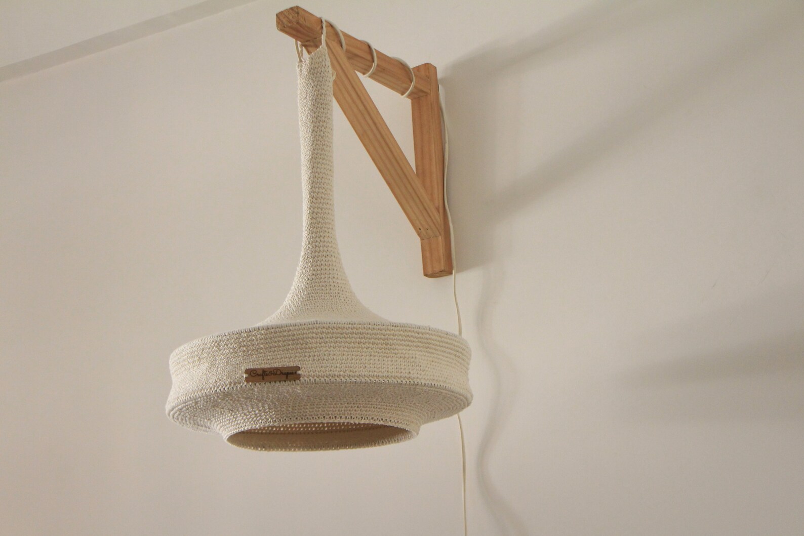 SLoe living decor hanging  crochet wall lamp