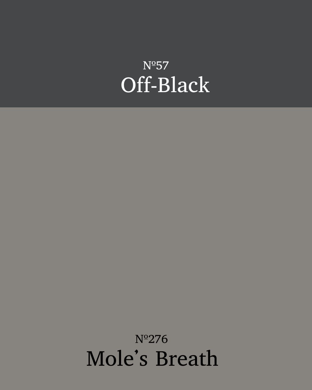 Dramatic grey colour capping by Farrow & Ball