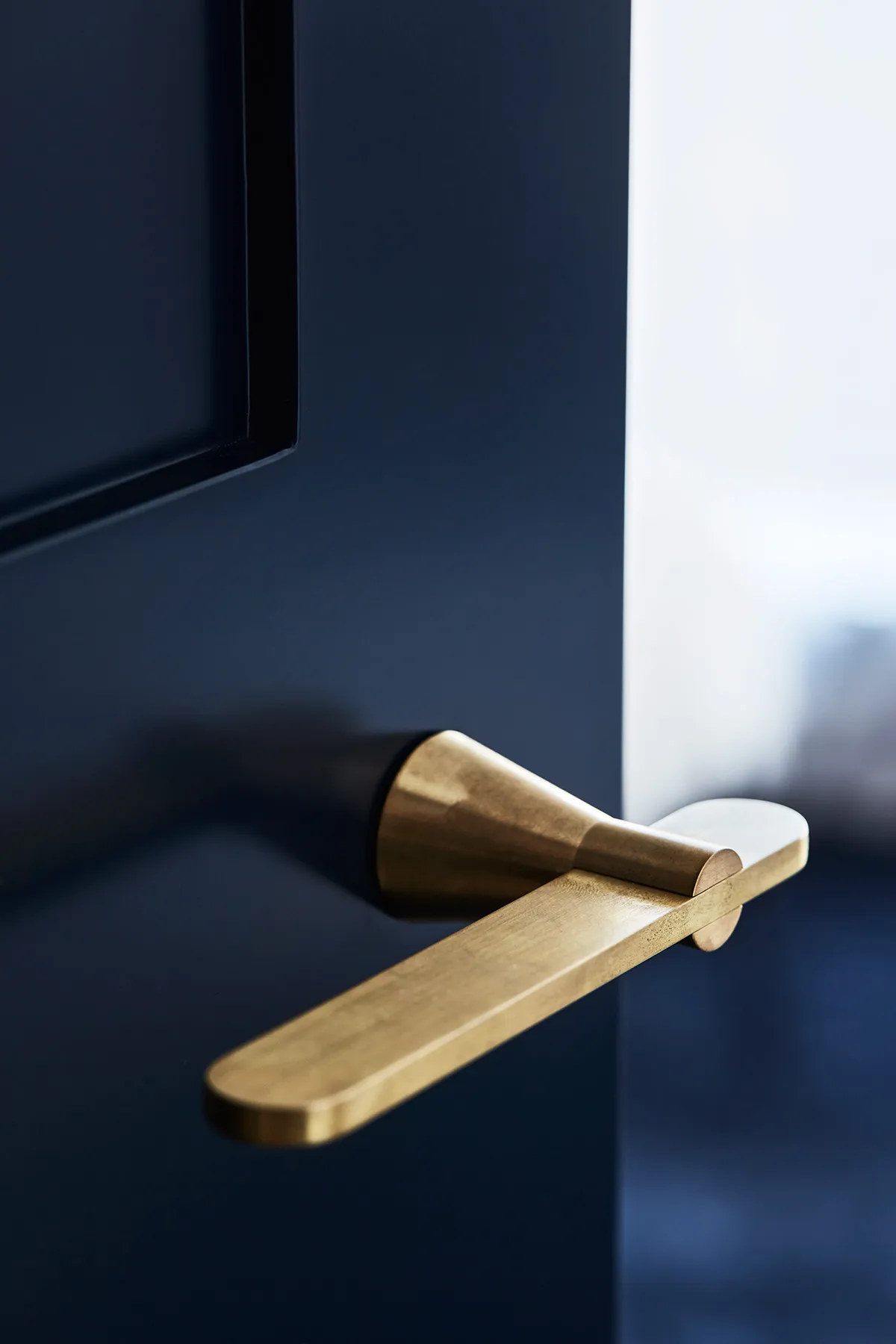 Unique accent door hardware. 