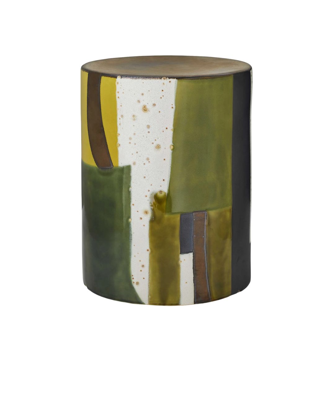 GRAPH CERAMIC STOOL, GREEN By Kennedy Sue