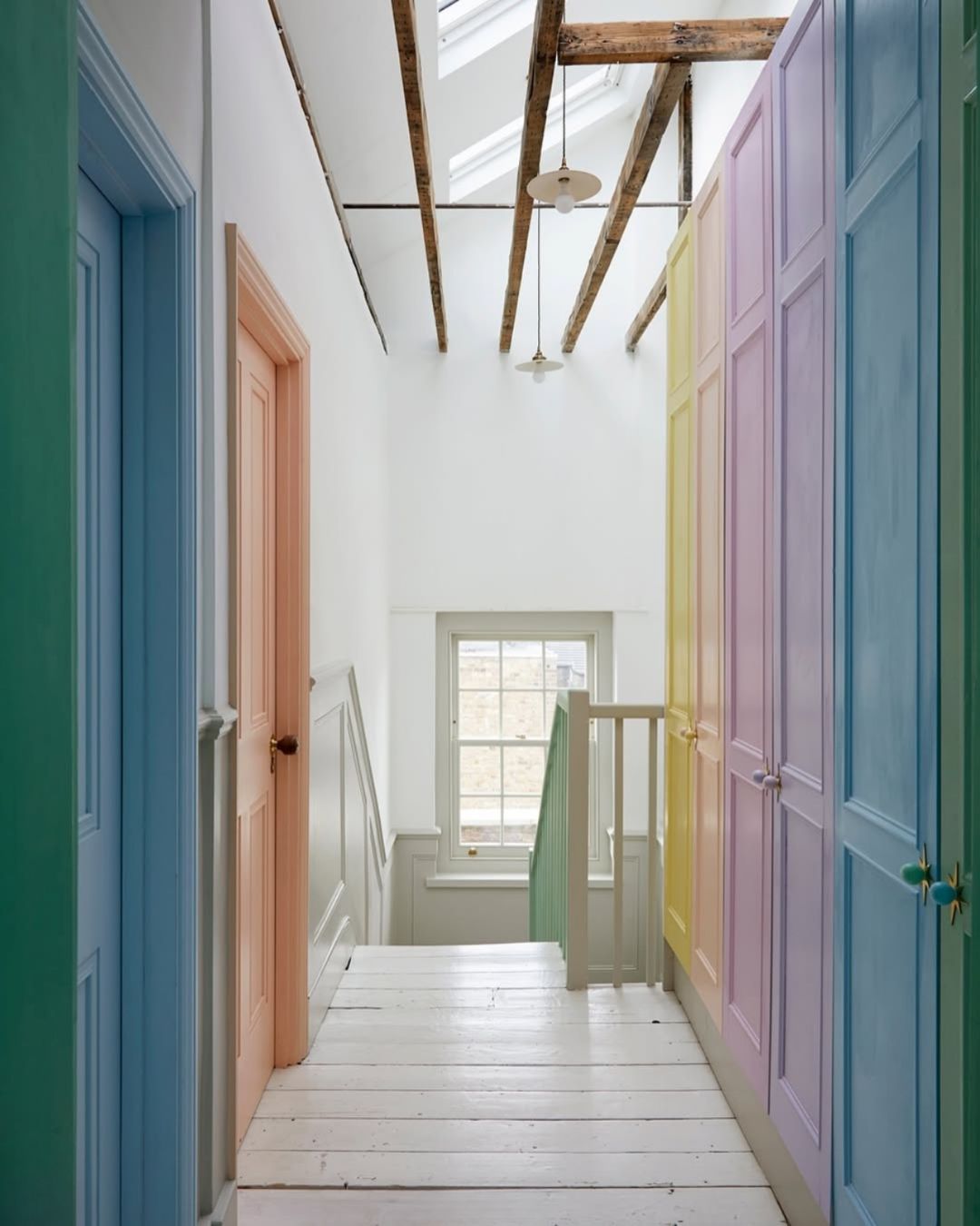 rainbow coloured accent doors