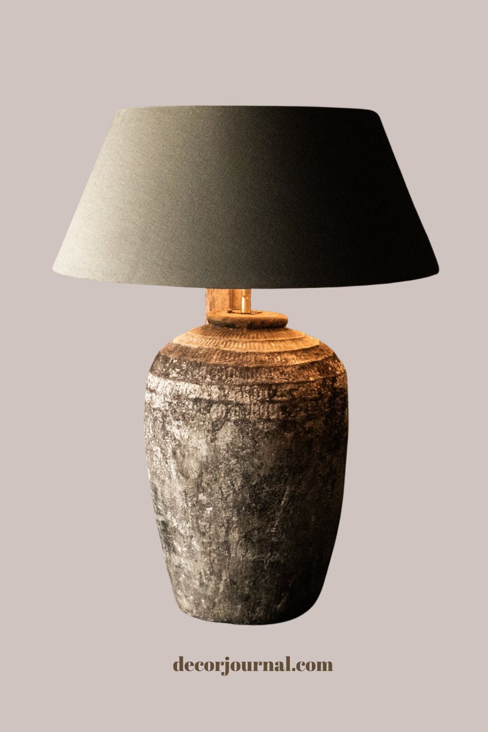 Jug table lamp made from old rice jar, by Habers Lifestyle.