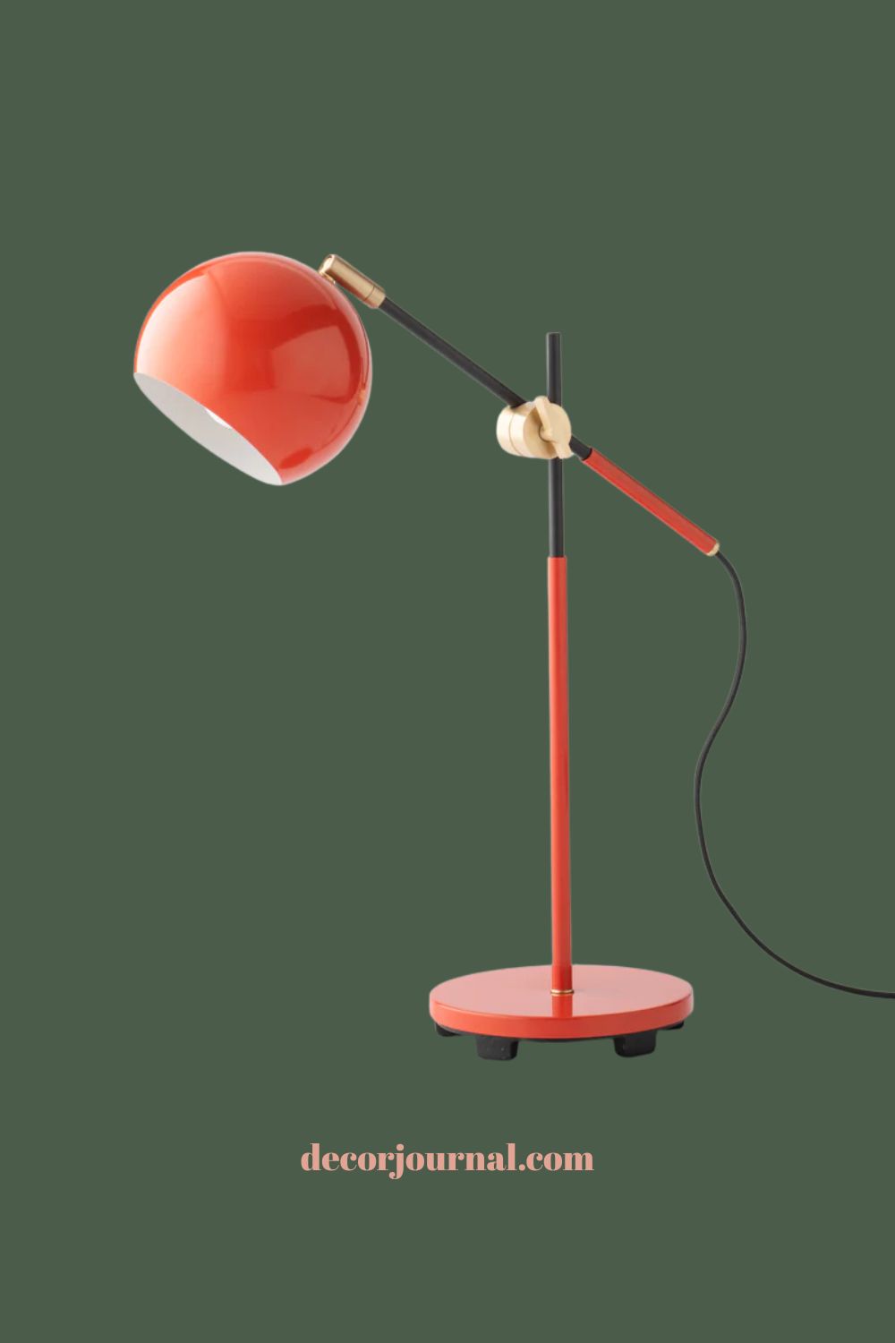 Isaac Orange Desk Lamp, By Schoolhouse in 