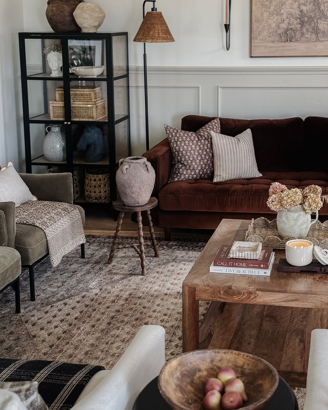 Layered living room  2026 interior design trend. 