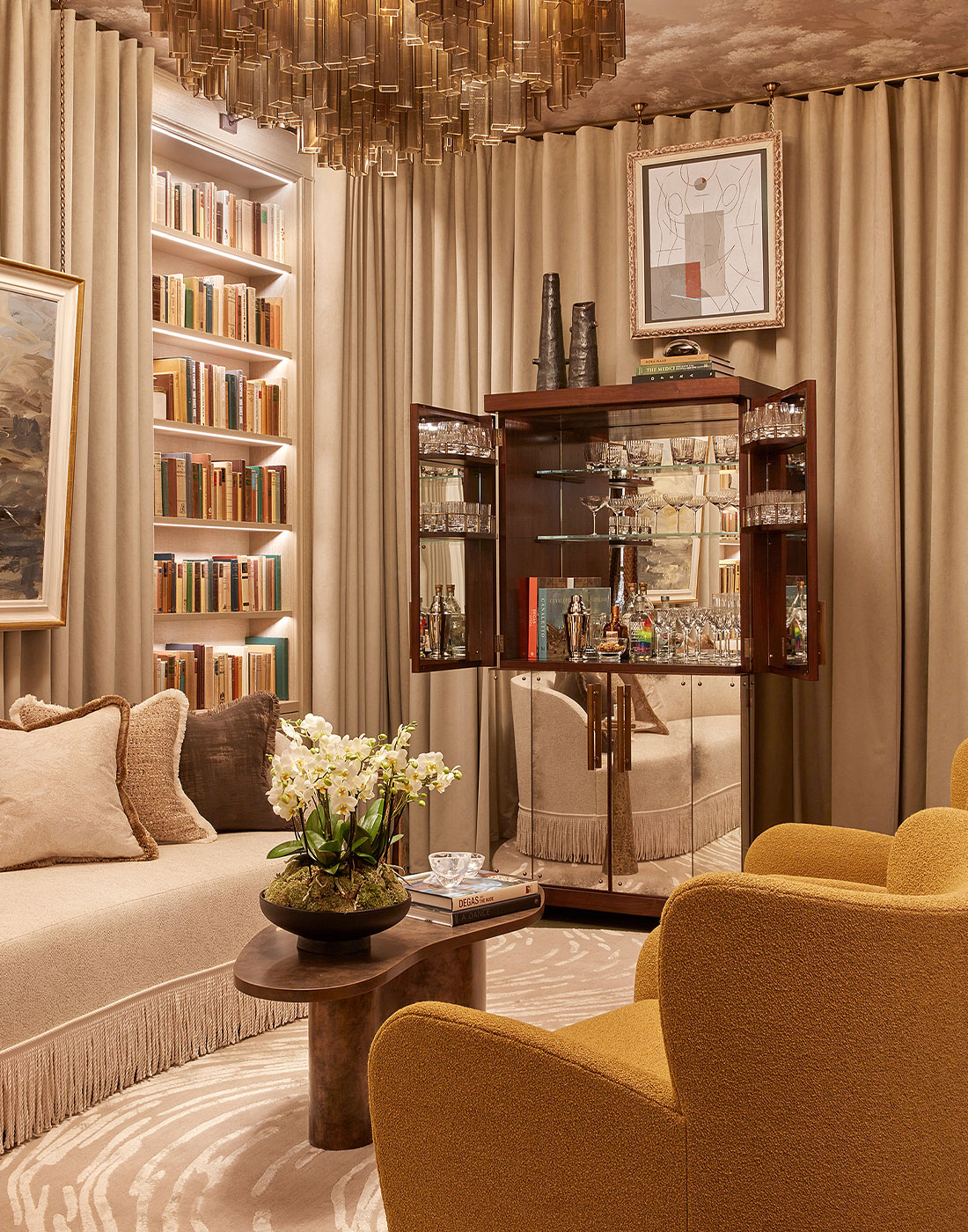 Mirrored cocktail cabinet