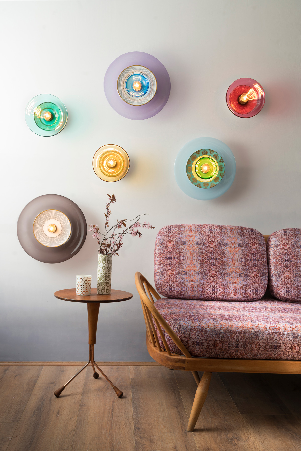 Curved wall lights