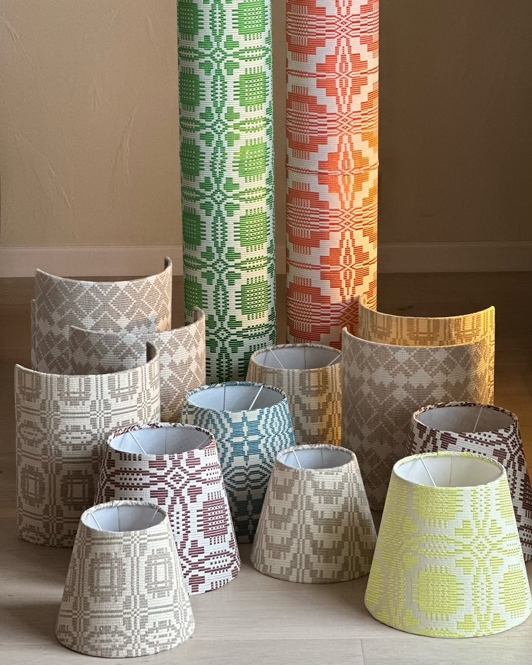 lithuanian-dimai-Jacquard-lampshades Chantier
