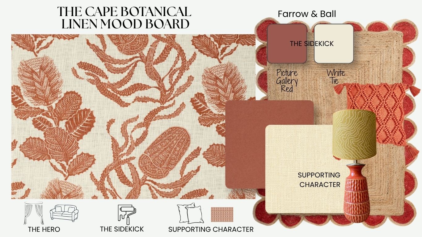 Linen hero print mood board ideas