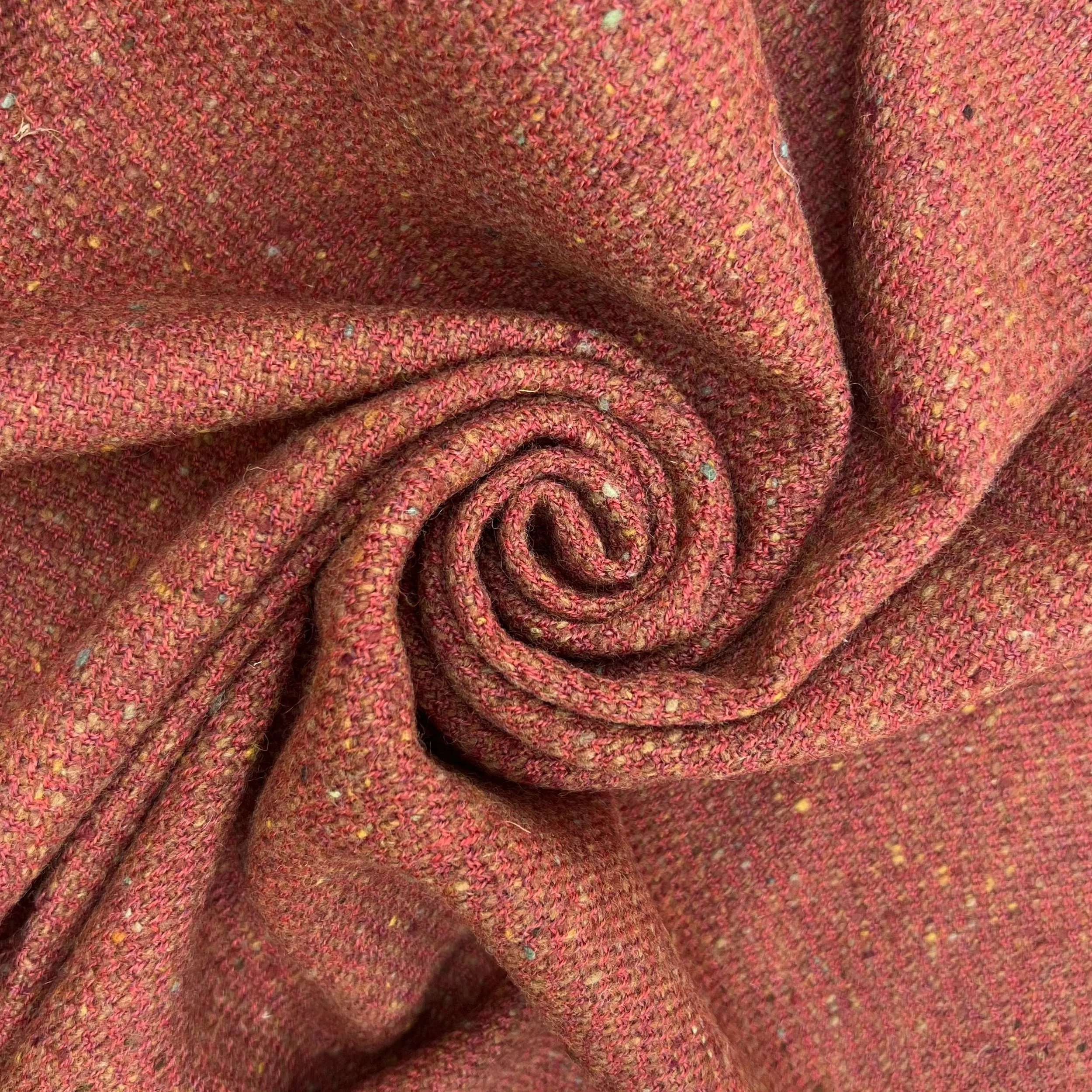 orange donegal tweed throw by mcnutt artisan blanket brands