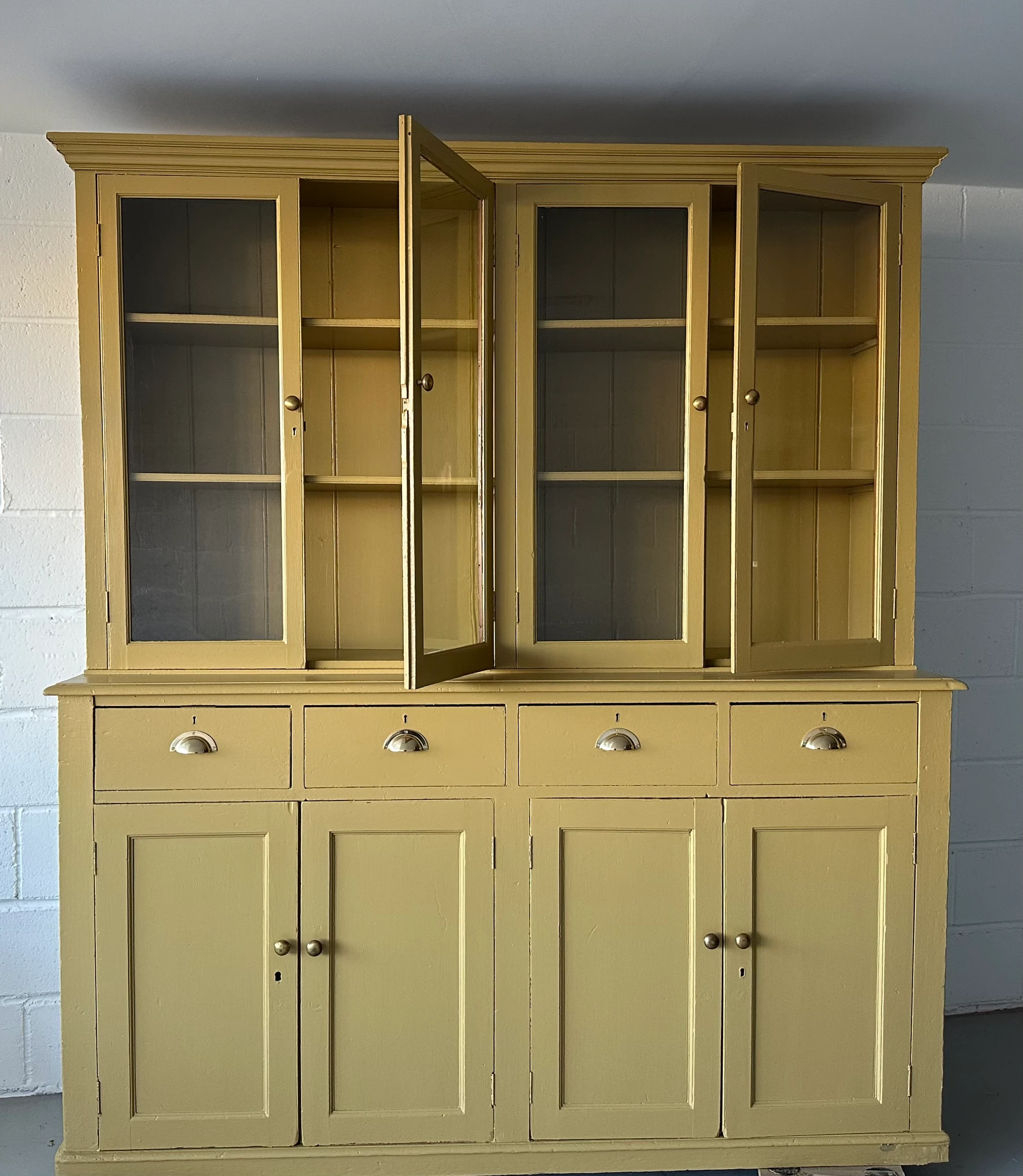 Glass fronted housekeepers cupboard for unfitted kitchen ideas