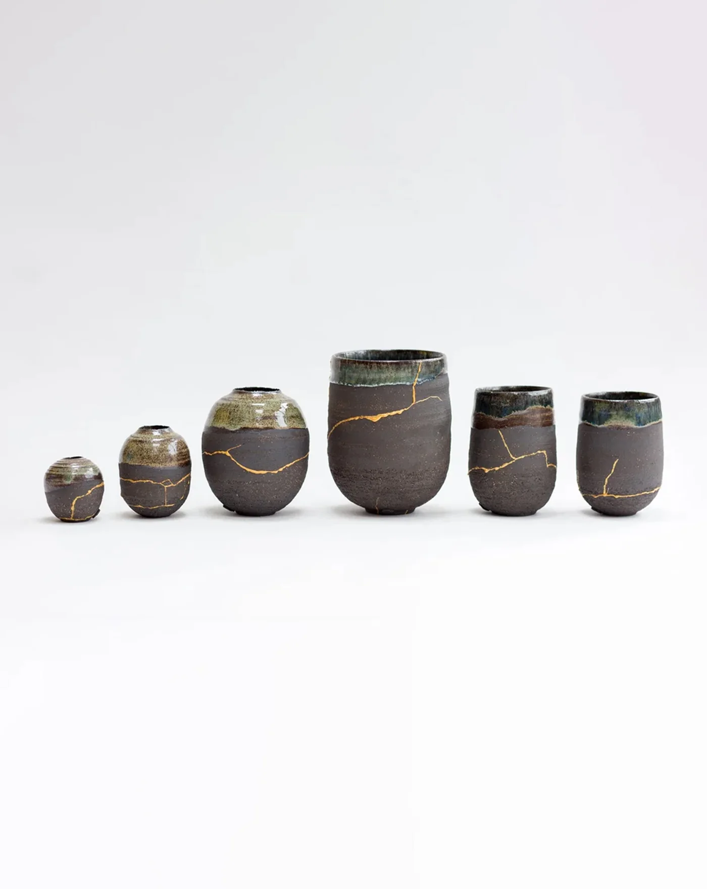 Kintsugi stoneware Japandi heritage vases