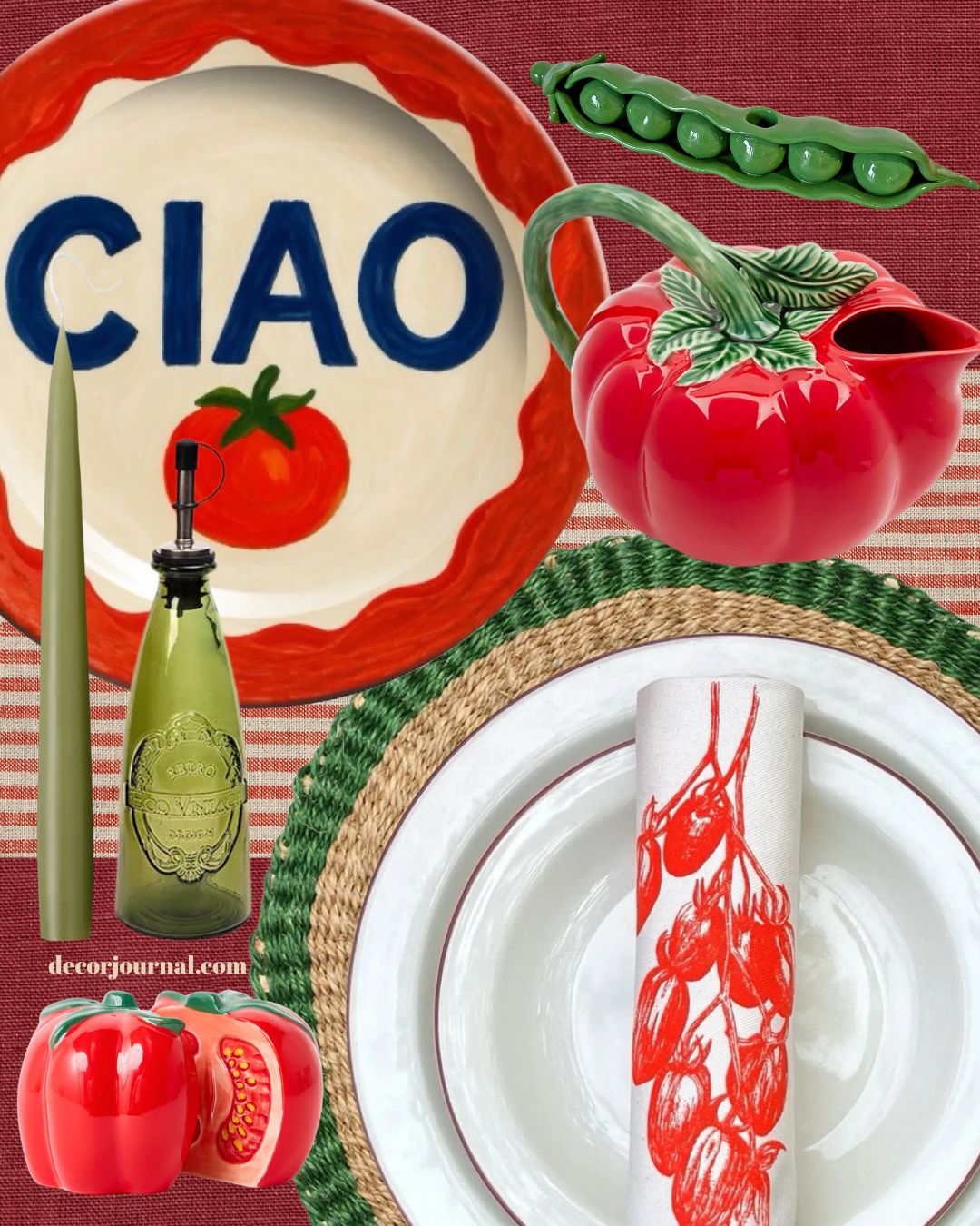 tomato decor tablescape ideas